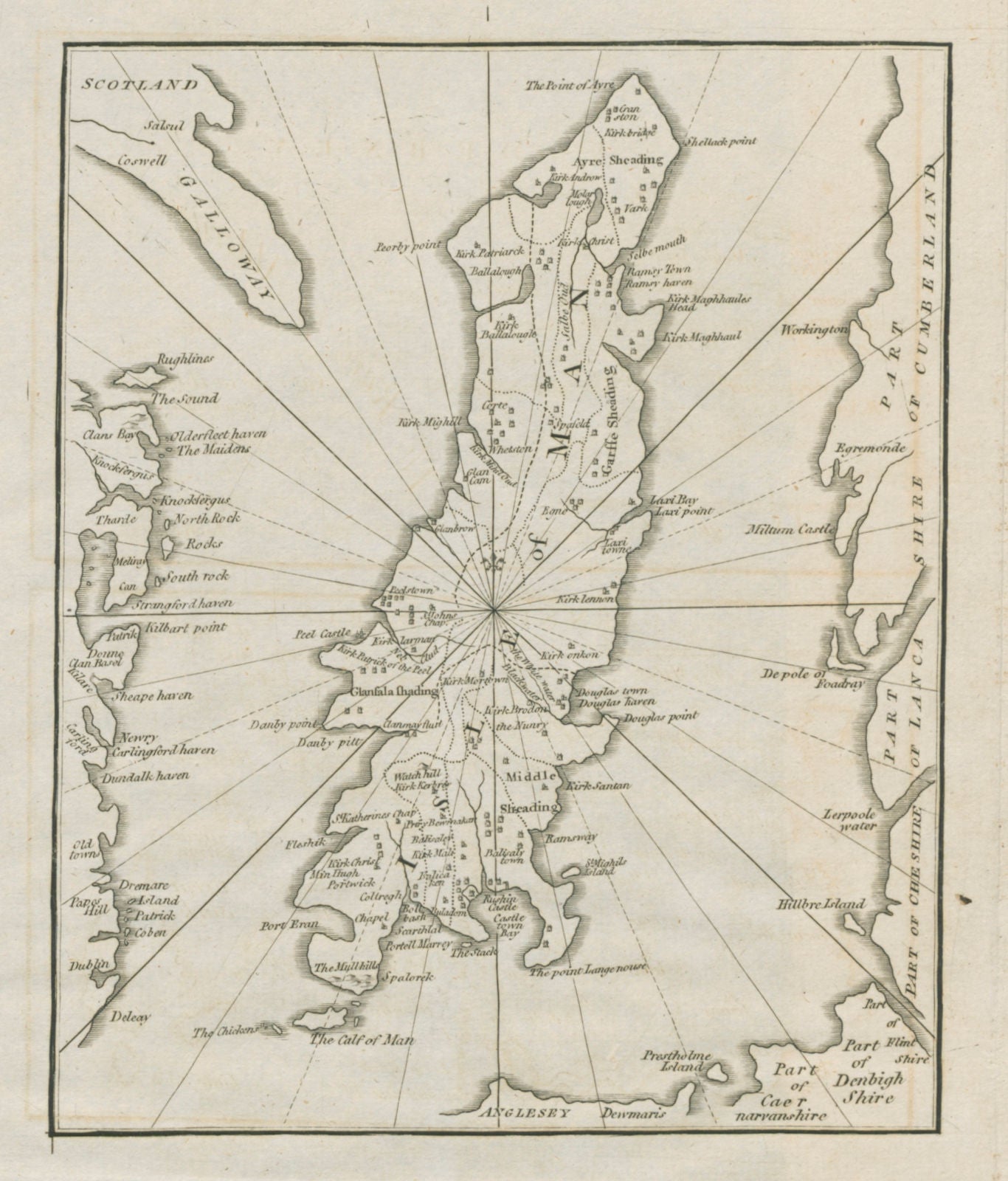 The Isle of Man by John CARY 1789 old antique vintage map plan chart